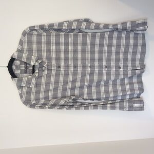 Medium slate and stone flannel grey and white
